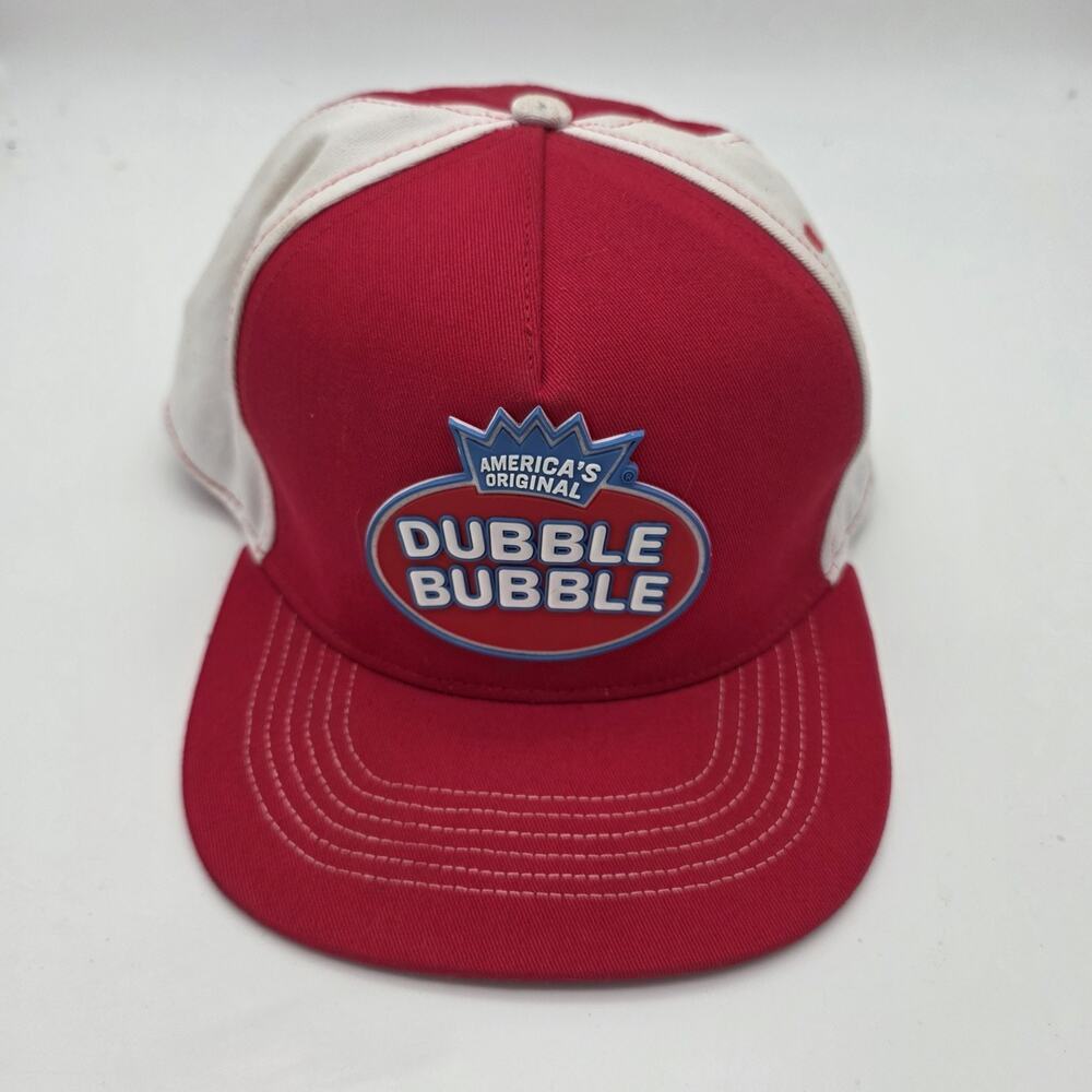 Dubble Bubble Hat Brisco Brands Red White Snapback Candy Logo Adjustable
